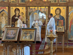 Воскресная Божественная Литургия в Спасском храме села Турунтаево Прибайкальского района Бурятии