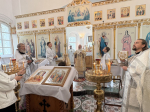 Воскресная Божественная Литургия в Спасском храме села Турунтаево Прибайкальского района Бурятии